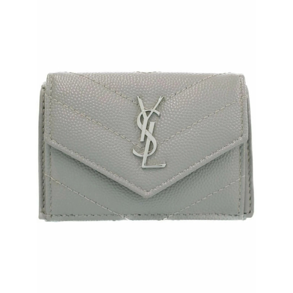 SAINT LAURENT Paris Monogram Wallet Tri fold Short